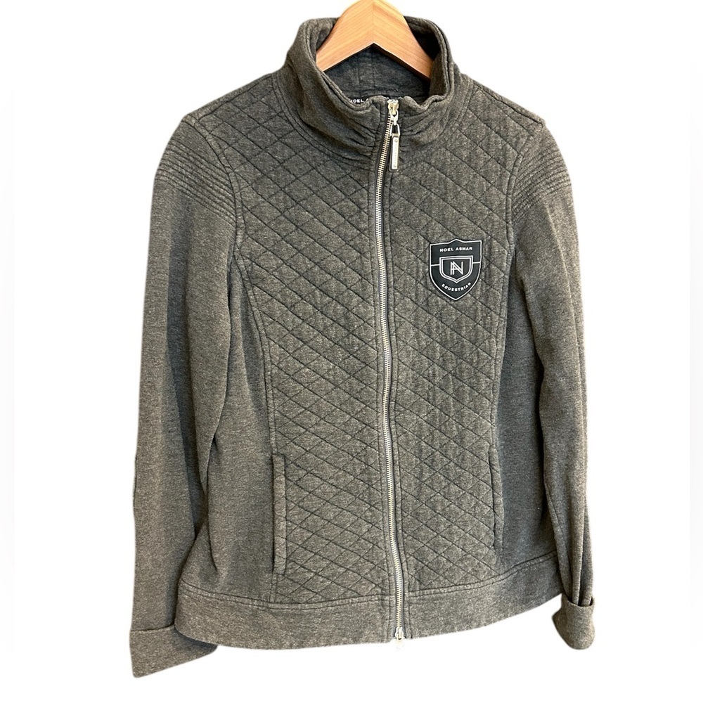 Noel Asmar M Gray Quilted Utility Jacket with elbow patches GUC